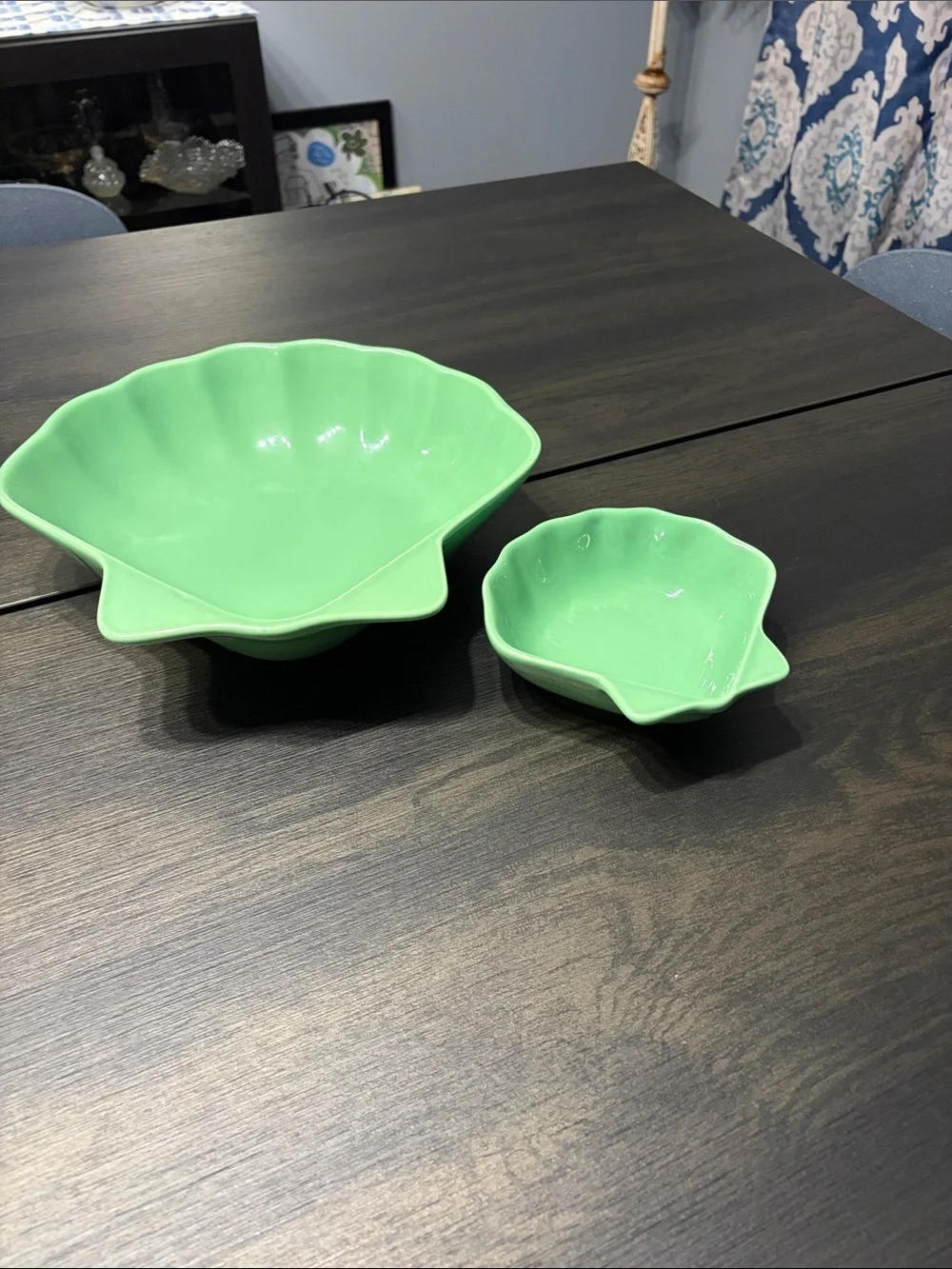 Cottage Core meets Nautical with this Vintage Pfaltzgraff Cool Green Shell Chip